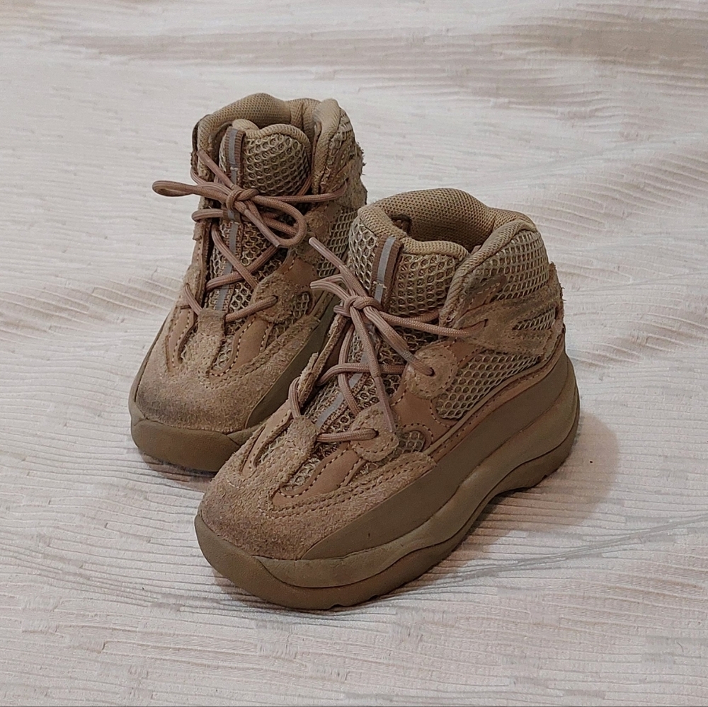 Yeezy Kids Tan High-Top Boots Size 7